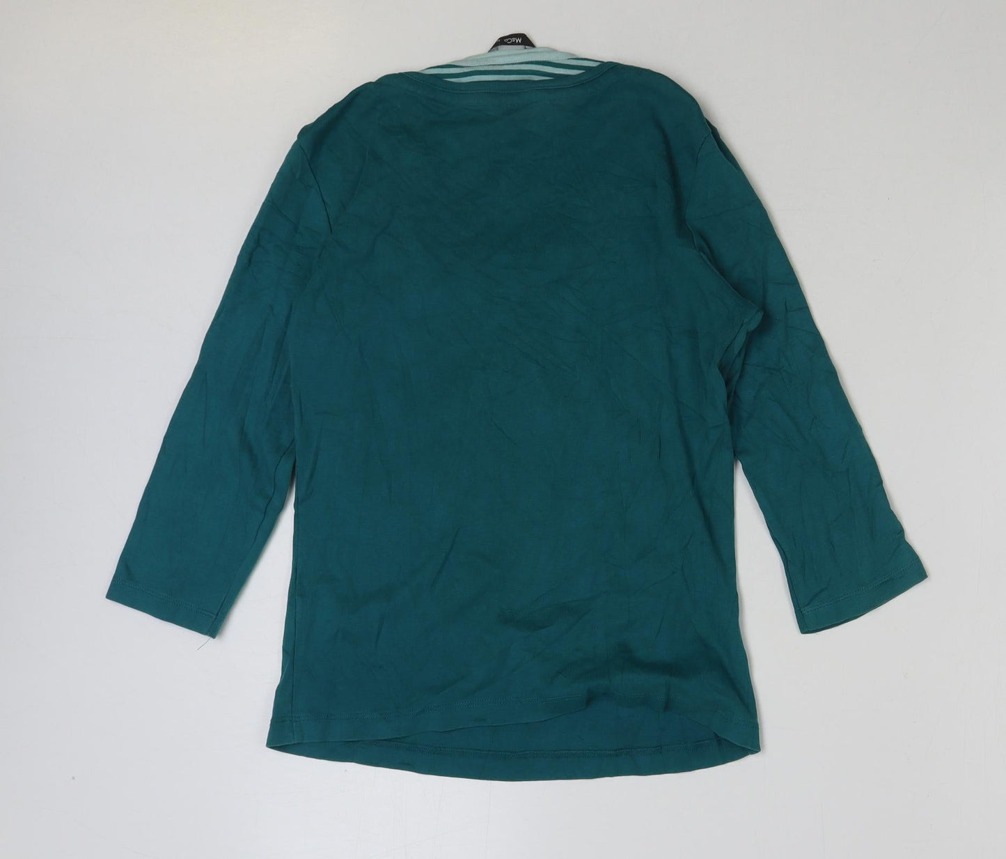Womens UK Size M M&Co Green Basic T-Shirt