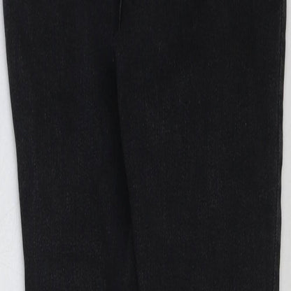 New Look Girls Grey Cotton Skinny Jeans Size 13 Years Regular Button