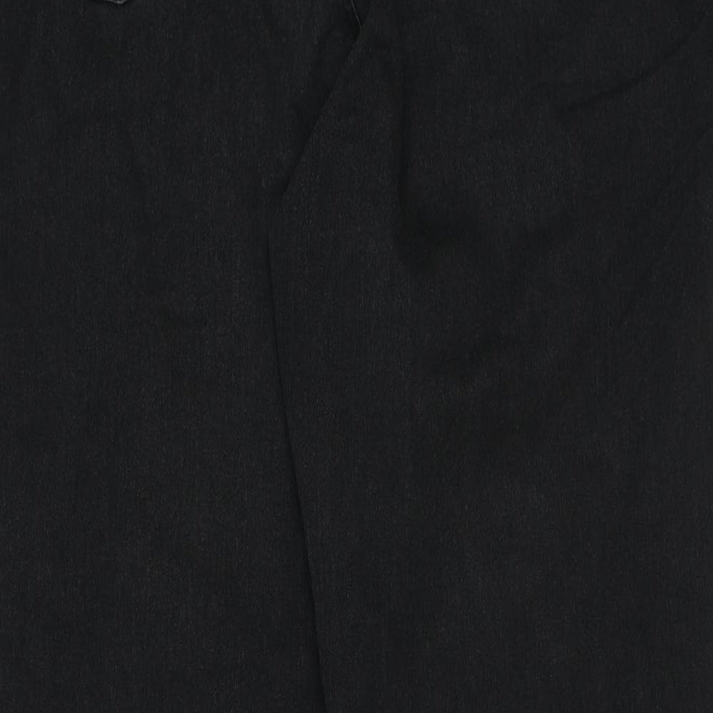Marks and Spencer Womens Black Cotton Straight Jeans Size 38 in L29 in Regular Button