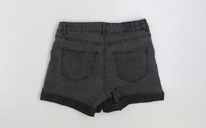 Noisy may Womens Grey Cotton Hot Pants Shorts Size S Regular Button