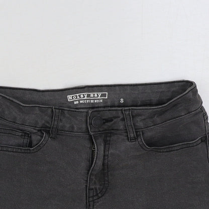 Noisy may Womens Grey Cotton Hot Pants Shorts Size S Regular Button