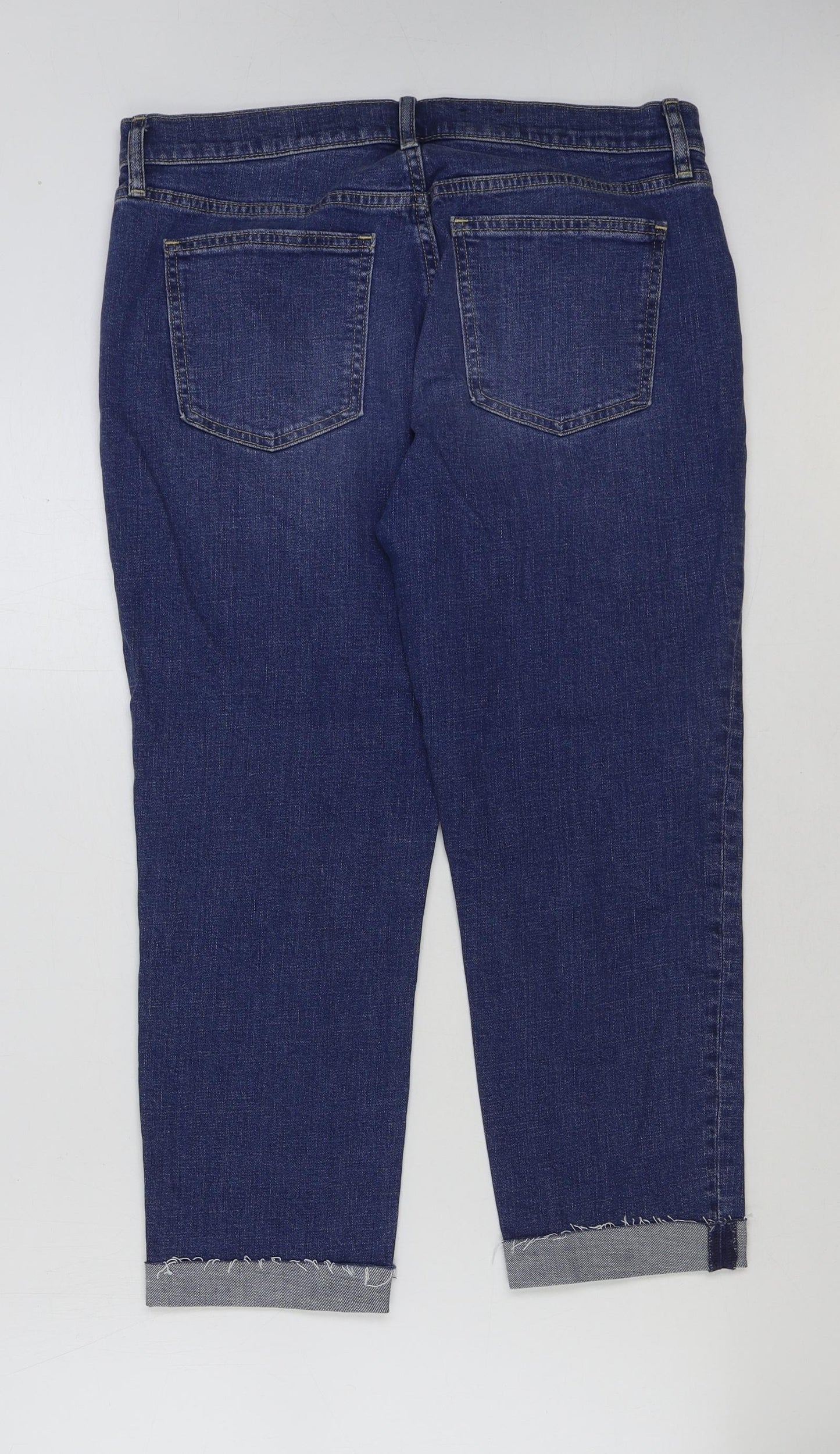 Gap Womens Blue Cotton Straight Jeans Size 29 in L25 in Regular Button