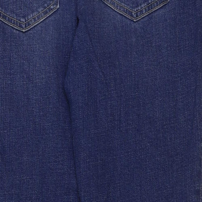 Gap Womens Blue Cotton Straight Jeans Size 29 in L25 in Regular Button