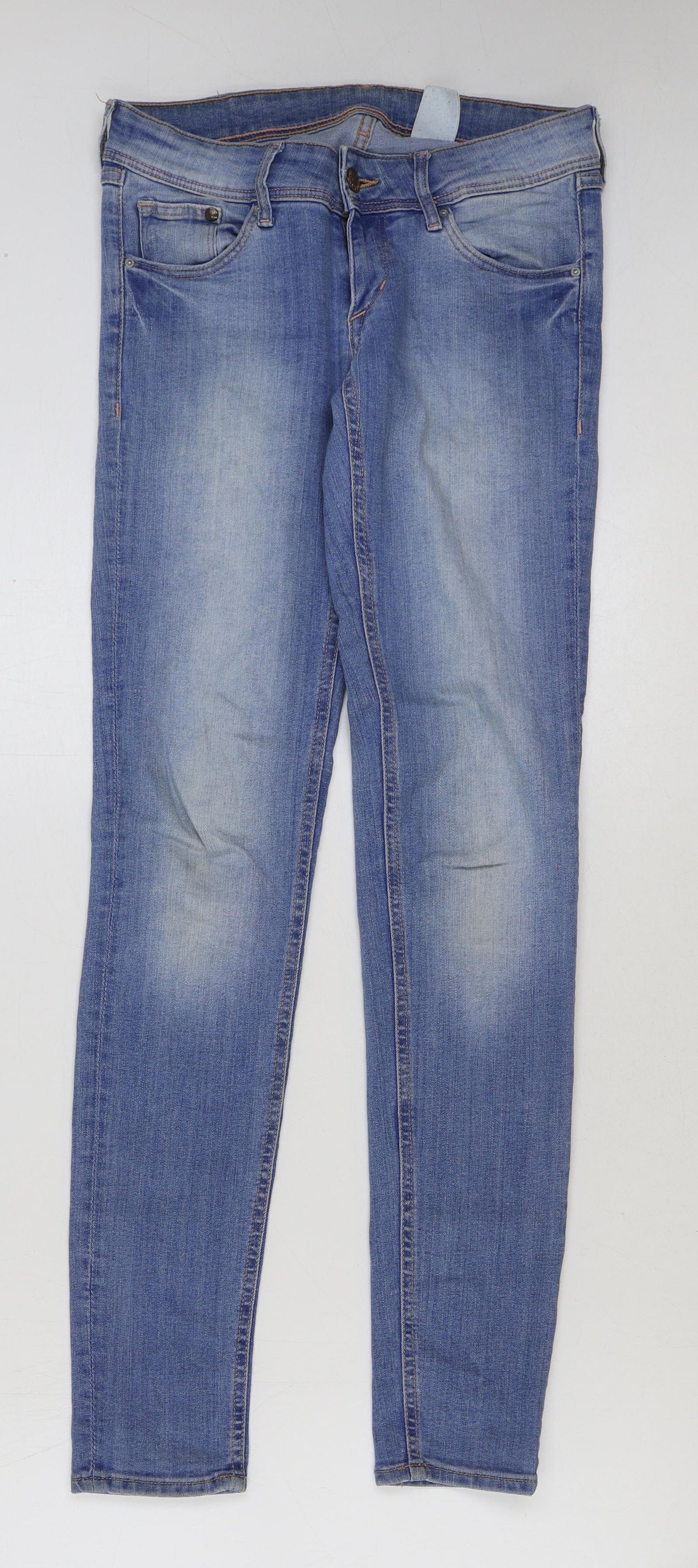 &denim Womens Blue Cotton Skinny Jeans Size 27 in L32 in Regular Button