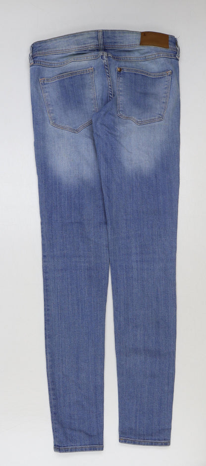 &denim Womens Blue Cotton Skinny Jeans Size 27 in L32 in Regular Button