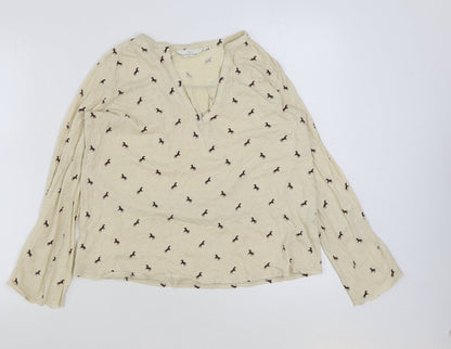 Womens UK Size XS H&M Brown Basic T-Shirt