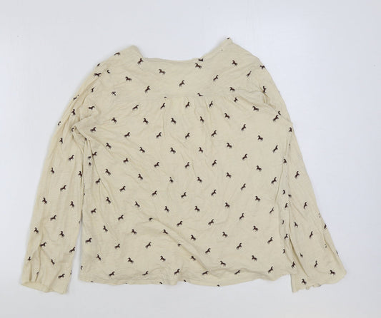 Womens UK Size XS H&M Brown Basic T-Shirt