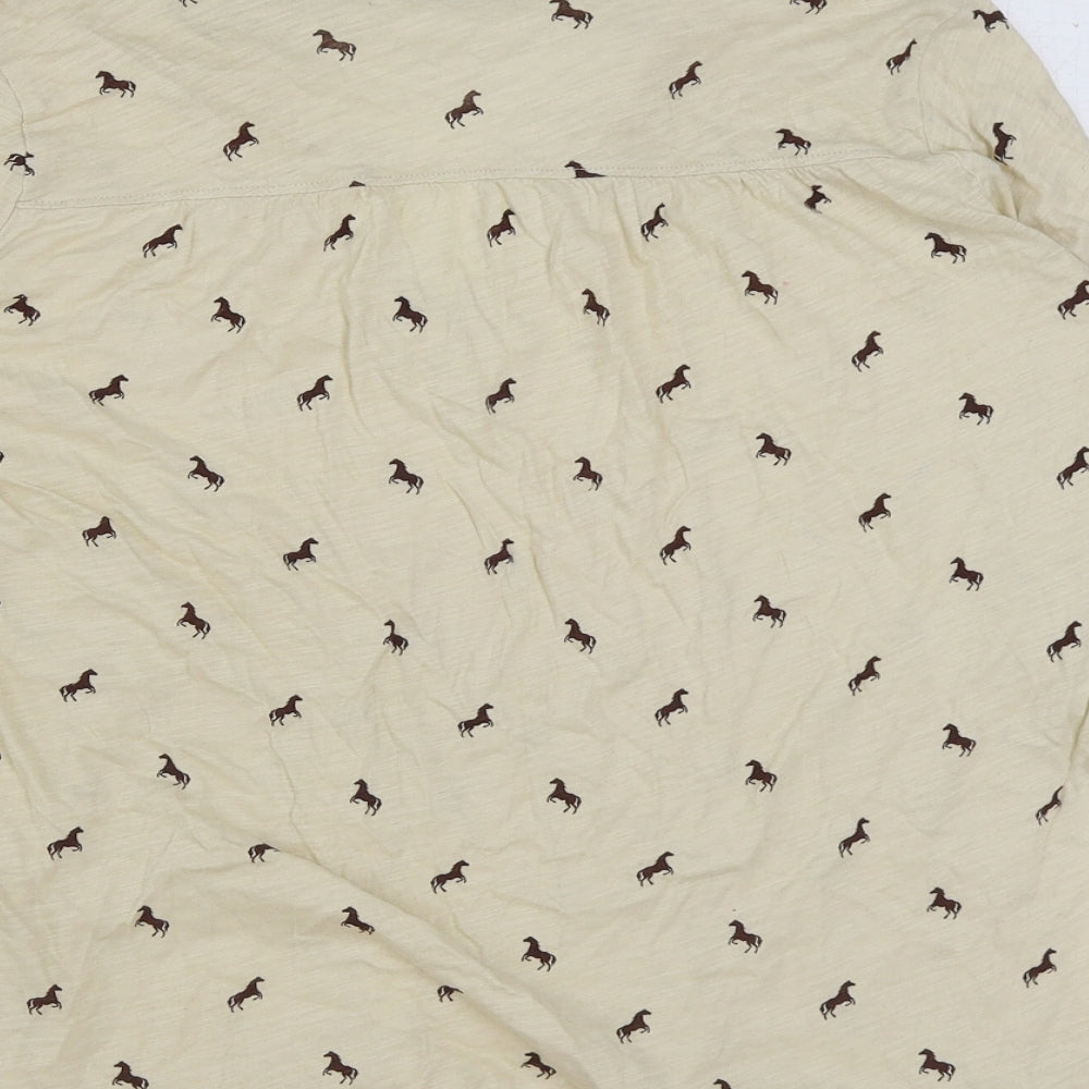 Womens UK Size XS H&M Brown Basic T-Shirt