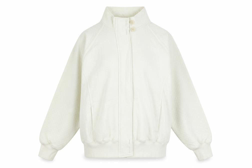 Womens UK Size 12 Marks and Spencer White Full Zip Sweatshirt