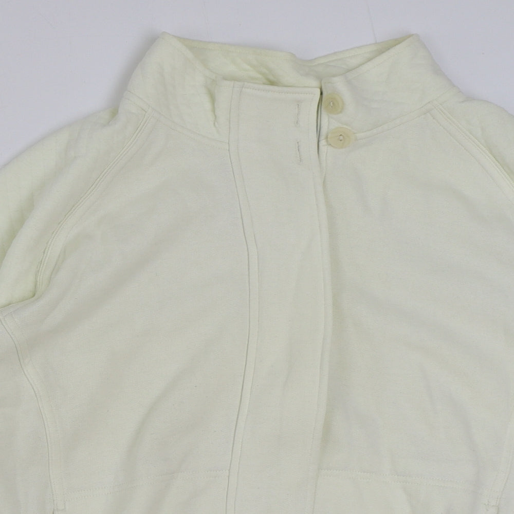 Womens UK Size 12 Marks and Spencer White Full Zip Sweatshirt