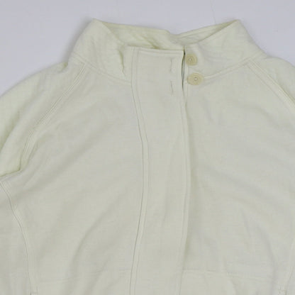 Womens UK Size 12 Marks and Spencer White Full Zip Sweatshirt