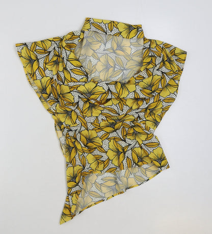 Womens UK Size 8 Topshop Yellow Basic Blouse