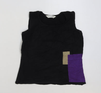 Dorothy Perkins Womens Multicoloured Colourblock Acrylic Basic Tank Size 12 Round Neck