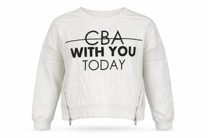 Select Womens White Polyester Pullover Sweatshirt Size 12 Pullover - CBA with you