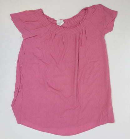 Primark Womens Pink Viscose A-Line Size 16 Scoop Neck Pullover