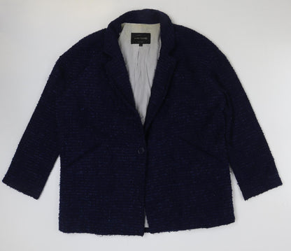 Womens UK Size 14 River Island Blue Pea Coat