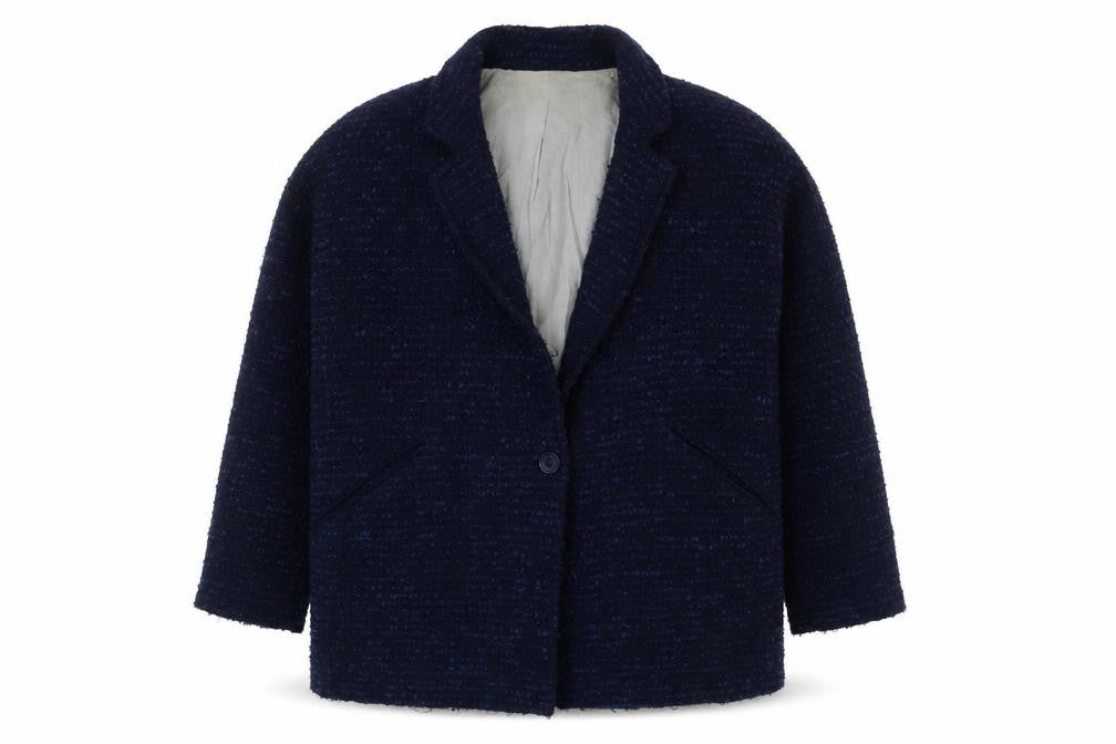 Womens UK Size 14 River Island Blue Pea Coat