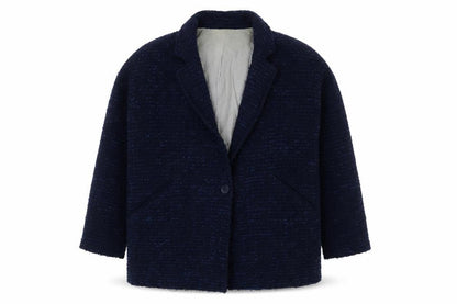 Womens UK Size 14 River Island Blue Pea Coat