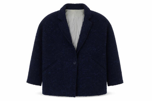 Womens UK Size 14 River Island Blue Pea Coat