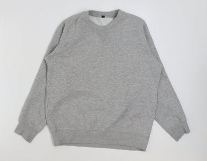 Preworn Womens Grey Polyester Pullover Sweatshirt Size S Pullover