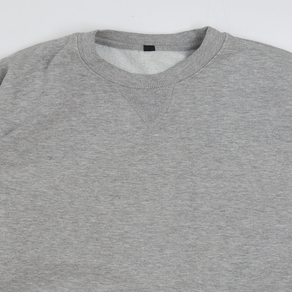 Preworn Womens Grey Polyester Pullover Sweatshirt Size S Pullover