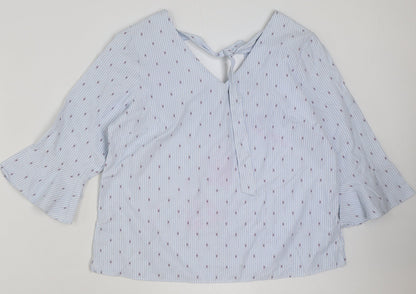 Womens UK Size 14 Matalan Blue Basic Blouse