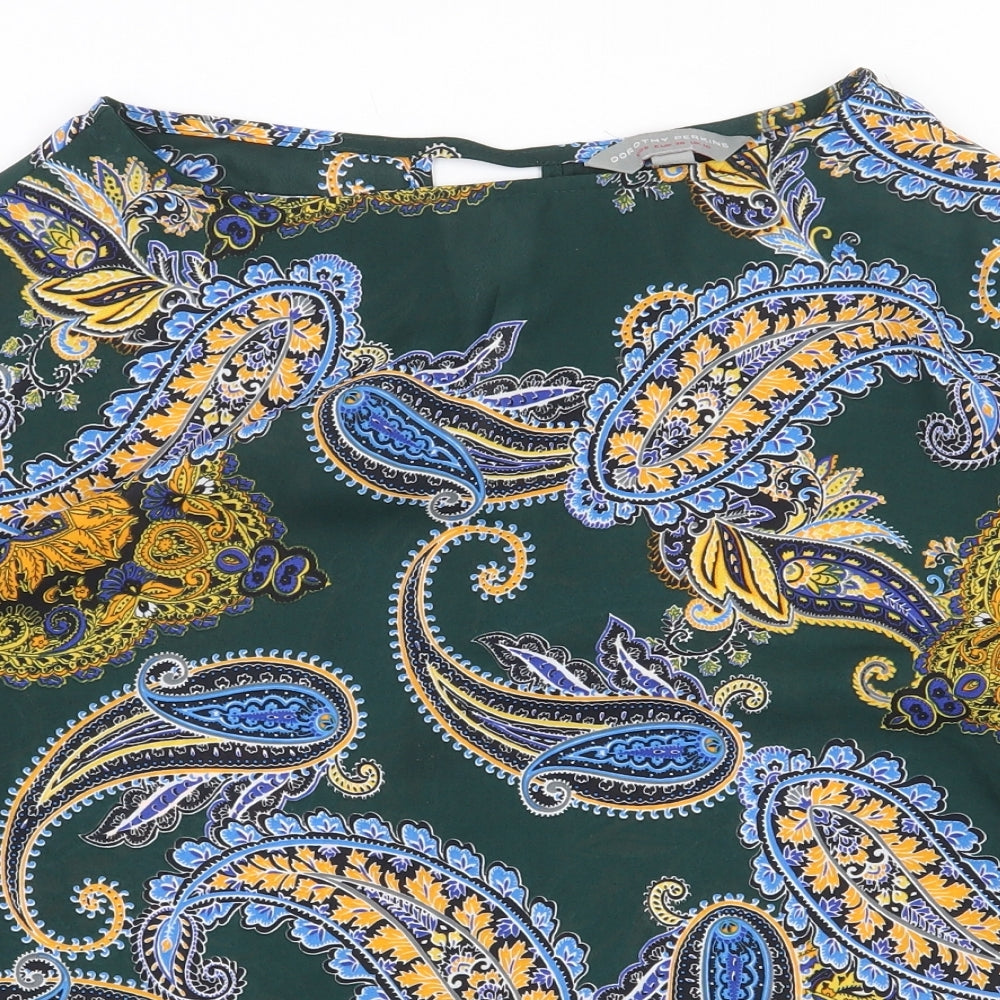 Womens UK Size 10 Dorothy Perkins Green Basic Blouse