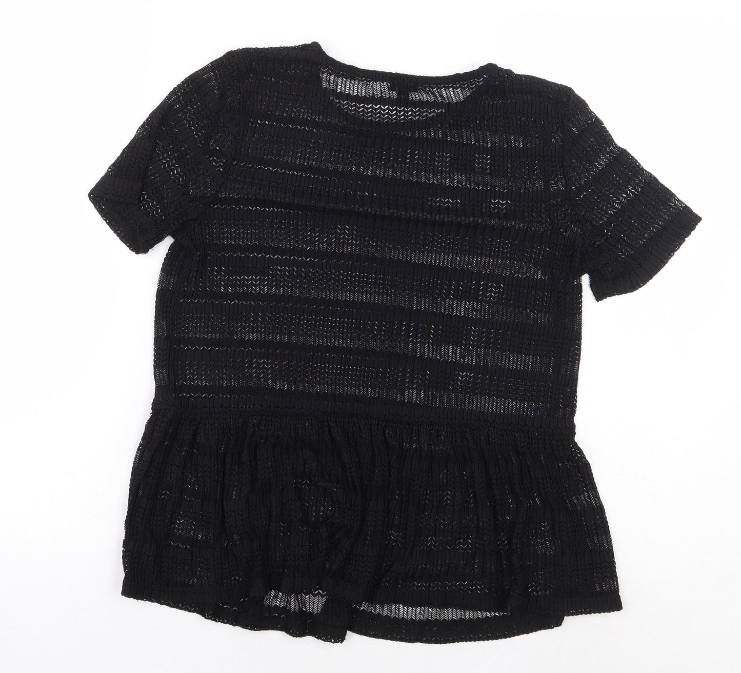Womens UK Size 8 River Island Black Basic Blouse
