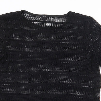 Womens UK Size 8 River Island Black Basic Blouse