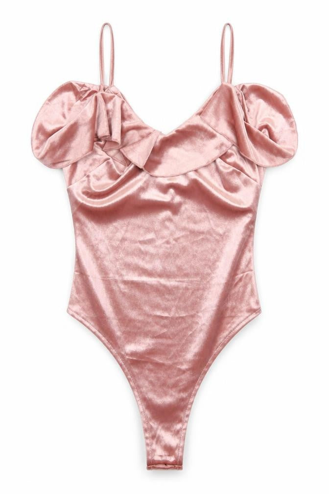 Womens UK Size 6 New Look One-Piece Pink Bodysuit