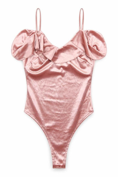 Womens UK Size 6 New Look One-Piece Pink Bodysuit