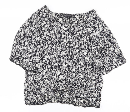 Womens UK Size 10 Dorothy Perkins Black Basic Blouse