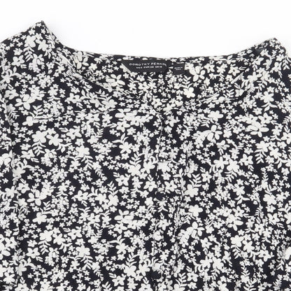 Womens UK Size 10 Dorothy Perkins Black Basic Blouse