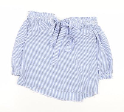 Womens UK Size 4 Atmosphere Blue Basic Blouse