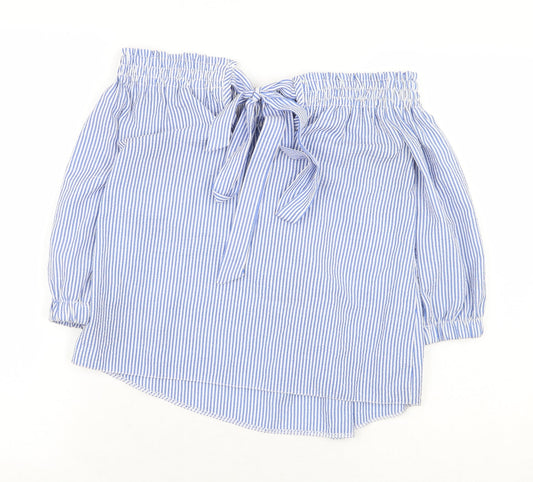 Womens UK Size 4 Atmosphere Blue Basic Blouse