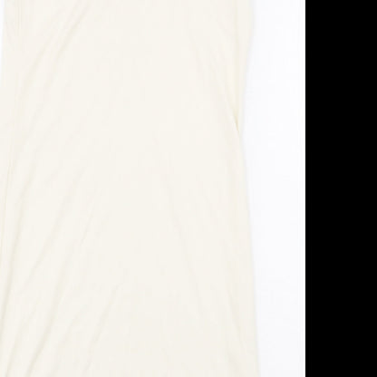 Atmosphere Womens White Polyester Basic Tank Size 6 Off the Shoulder