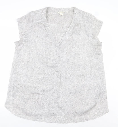 Womens UK Size XL H&M White Basic Blouse