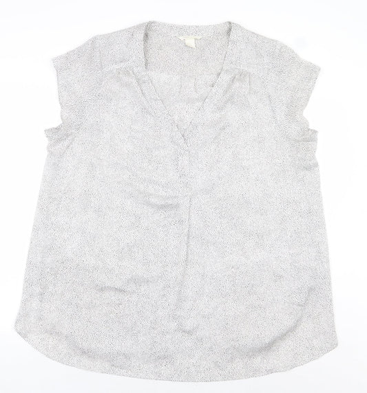 Womens UK Size XL H&M White Basic Blouse