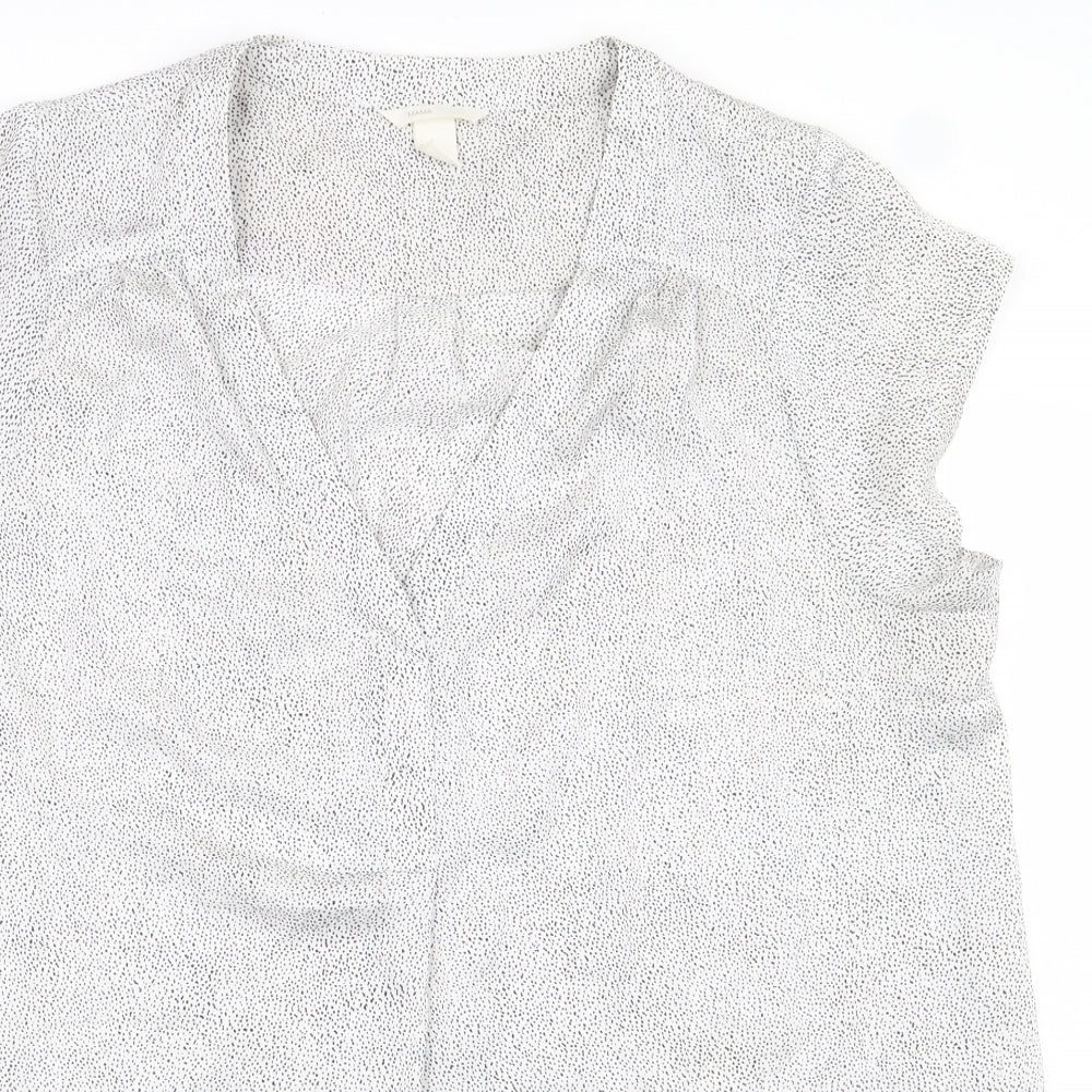 Womens UK Size XL H&M White Basic Blouse