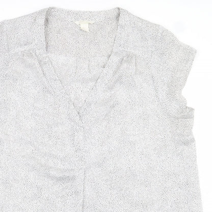 Womens UK Size XL H&M White Basic Blouse