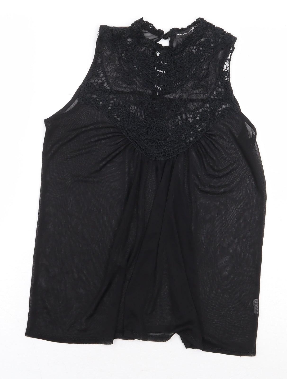 Womens UK Size 10 Atmosphere Black Basic Blouse