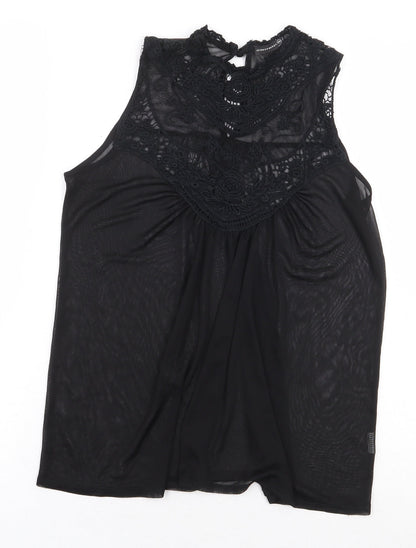Womens UK Size 10 Atmosphere Black Basic Blouse