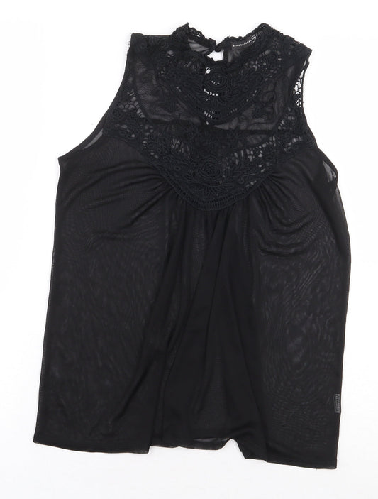 Womens UK Size 10 Atmosphere Black Basic Blouse