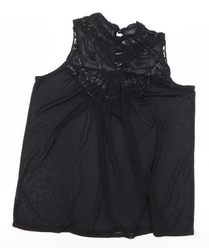 Womens UK Size 10 Atmosphere Black Basic Blouse