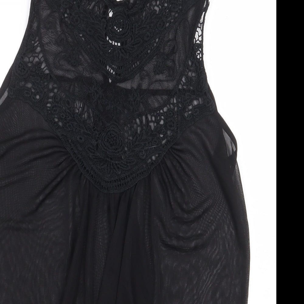 Womens UK Size 10 Atmosphere Black Basic Blouse