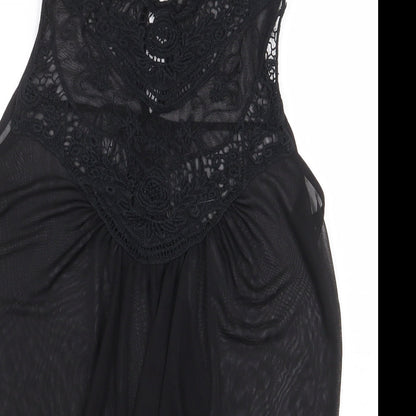 Womens UK Size 10 Atmosphere Black Basic Blouse