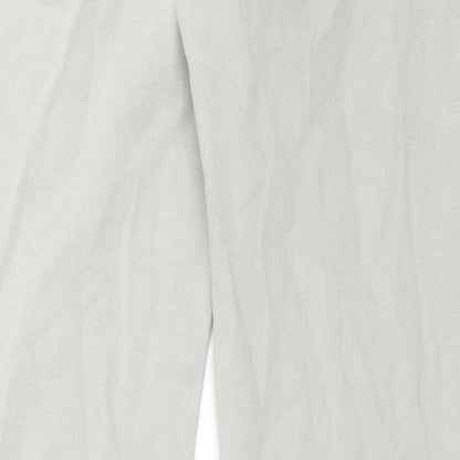 Marks and Spencer Mens Grey Cotton Straight Jeans Size 40 in L33 in Slim Button - Long Leg