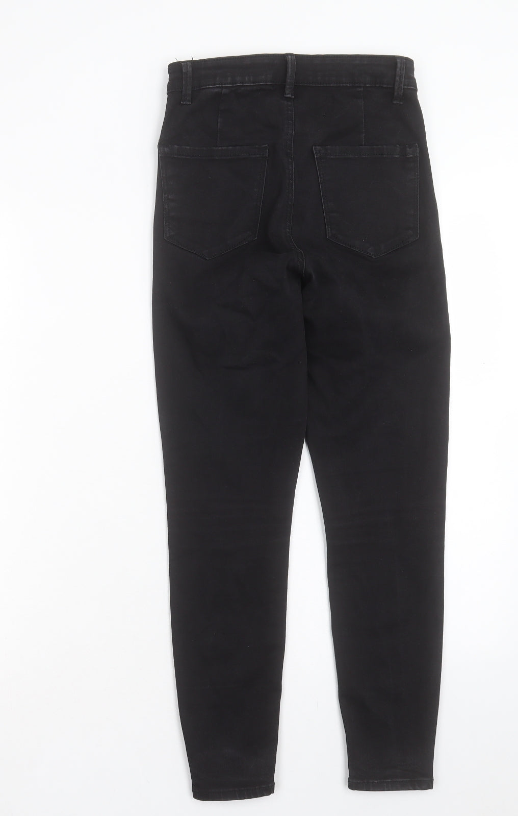 Denim & Co. Womens Black Cotton Skinny Jeans Size 8 L24 in Regular Button