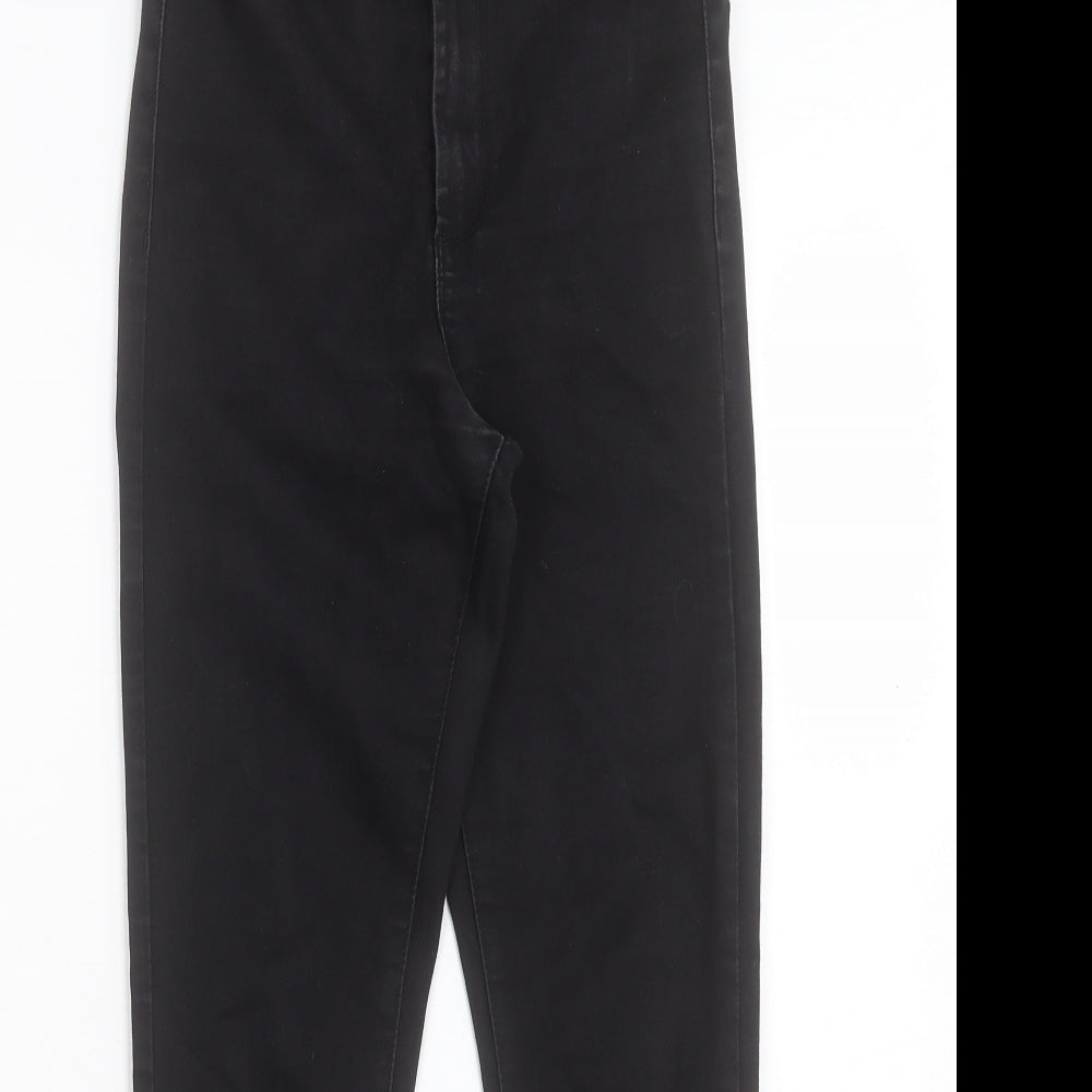 Denim & Co. Womens Black Cotton Skinny Jeans Size 8 L24 in Regular Button