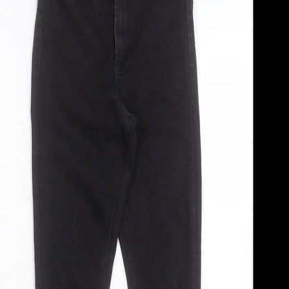 Denim & Co. Womens Black Cotton Skinny Jeans Size 8 L24 in Regular Button